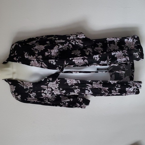 Spiritual Gangster Maya Kimono Cover Up Top Floral Tie Closure Woman's WOMEN'S - Picture 3 of 11